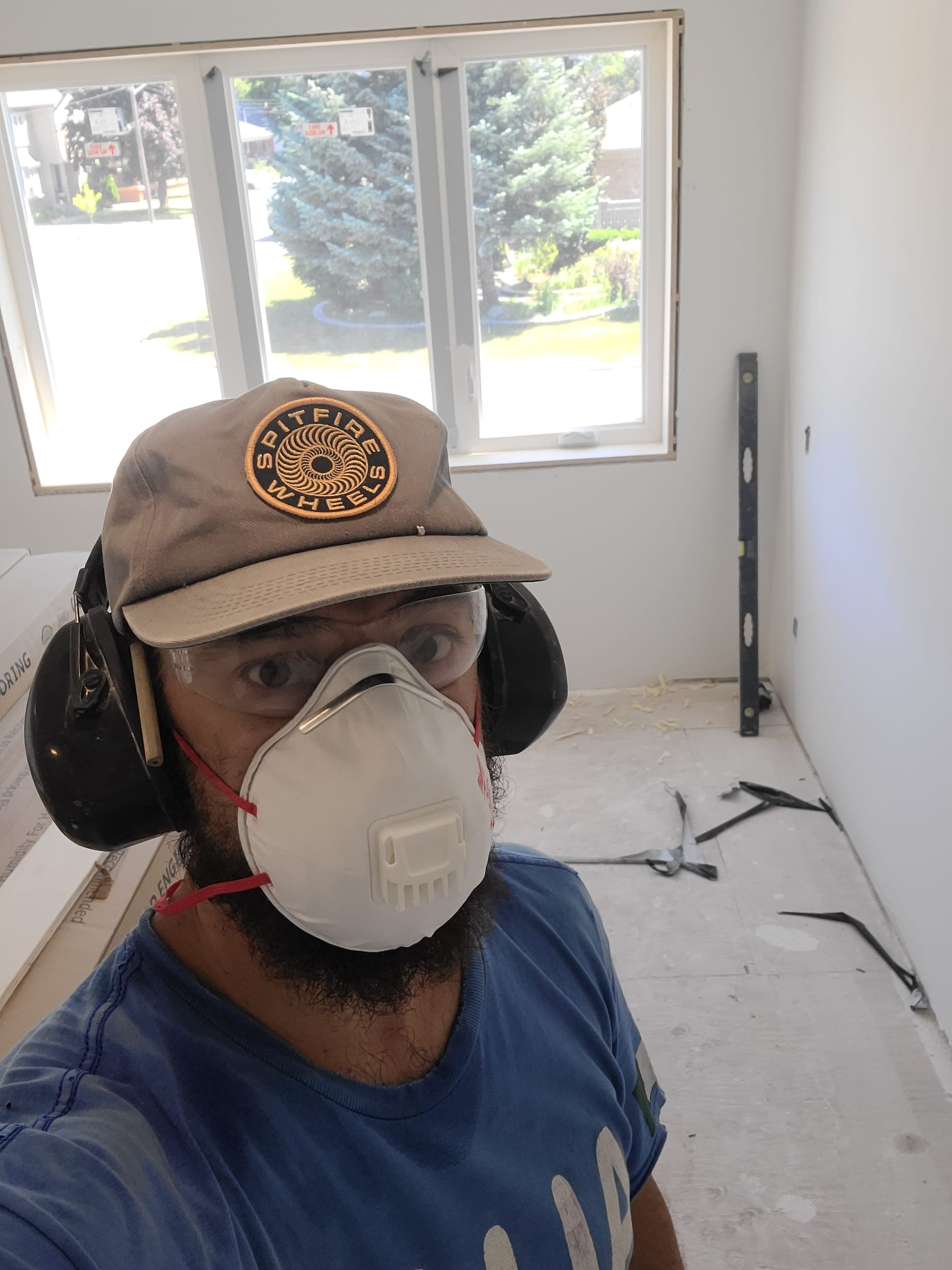 Phil on a Toronto job site with full safety gear